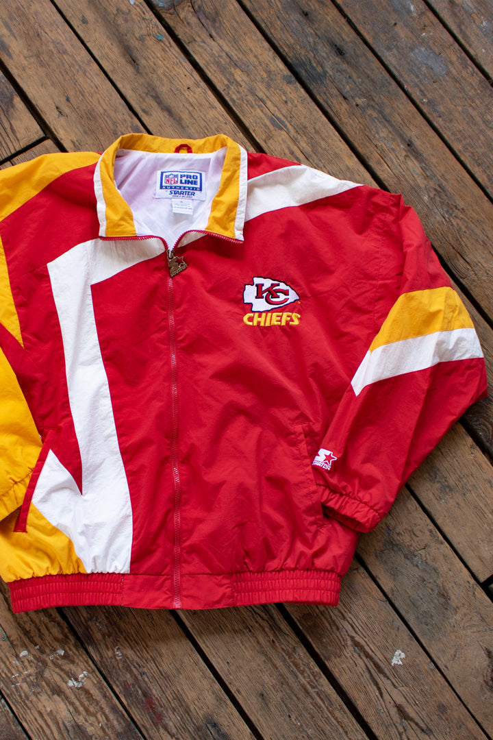 Vintage 1990s KC Chiefs Star Design Starter Jacket - L/XL