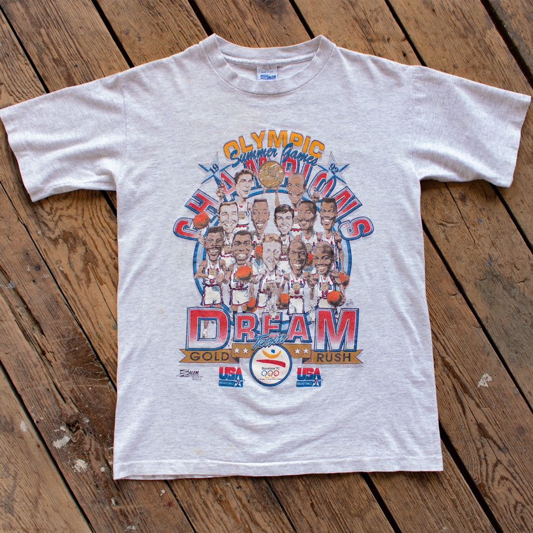 1992 Dream Team USA Olympic NBA Tシャツ Vintage 1992 USA Olympics Basketball Dream Team All Over