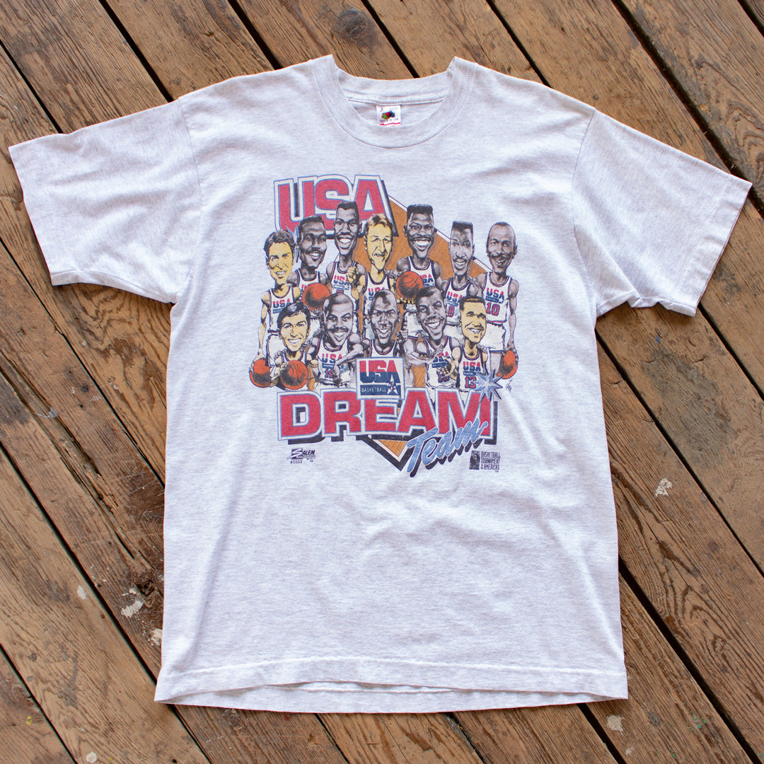 1992 Nba Basketball Caricature T Shirts Men's White 1985 NBA All